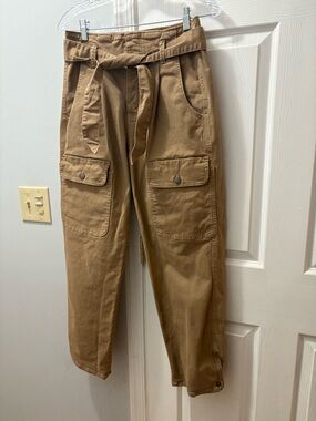 Happy X Nature Button Up Cargo Pants Tan Size 6
